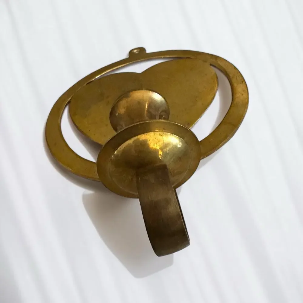 Vintage Solid Brass Heart Wall Sconce Candle Holder Liards Ltd
